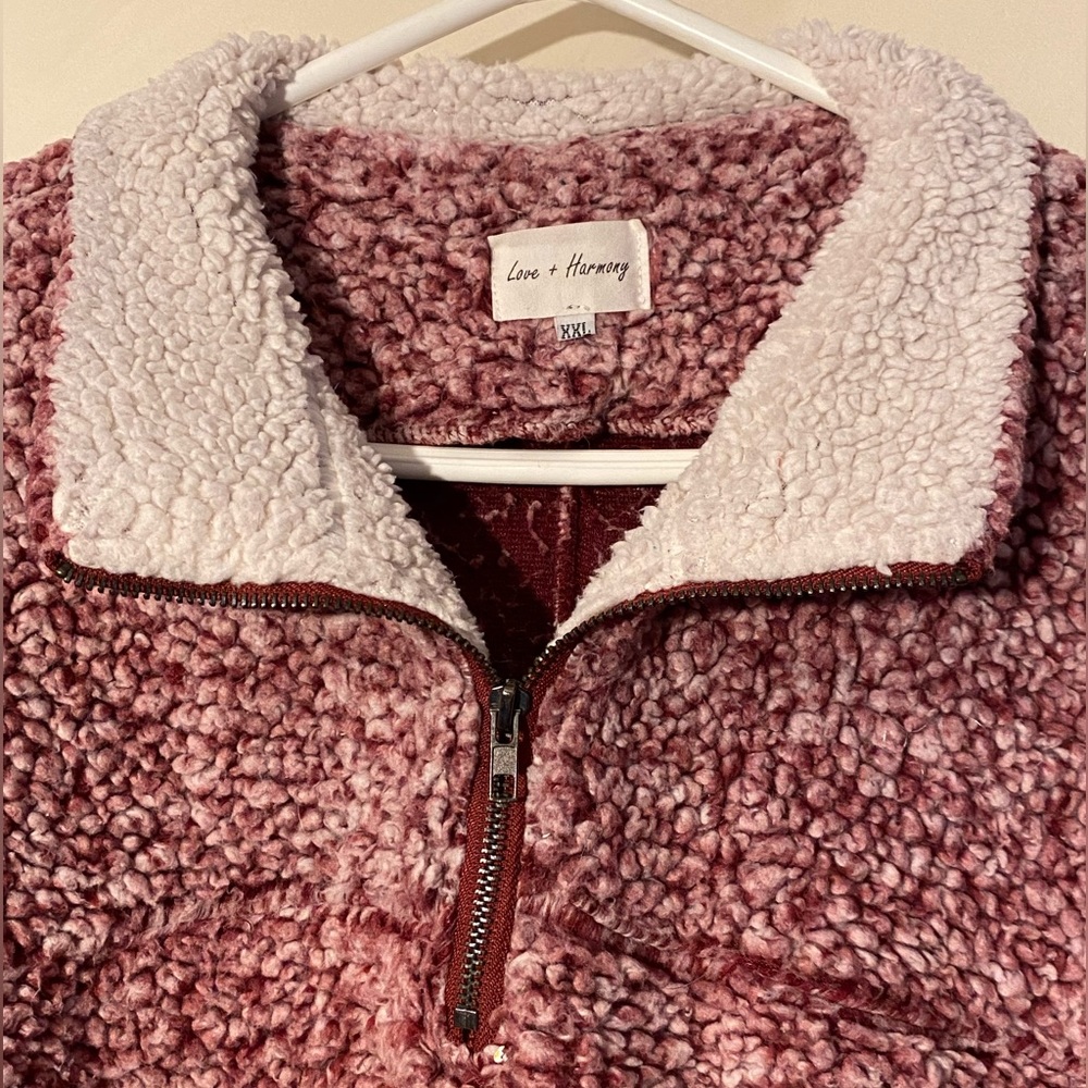 Love + Harmony | Size XXL | Pink Fuzzy pull over with pockets!